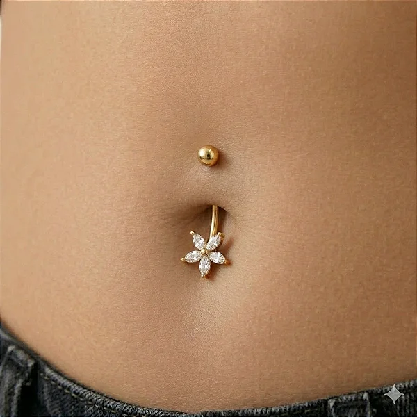 Piercing Bananinha Flor Navetes