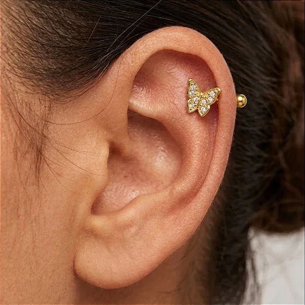 Piercing Borboleta Cravejada