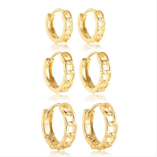 Trio de Argolas Correntinha