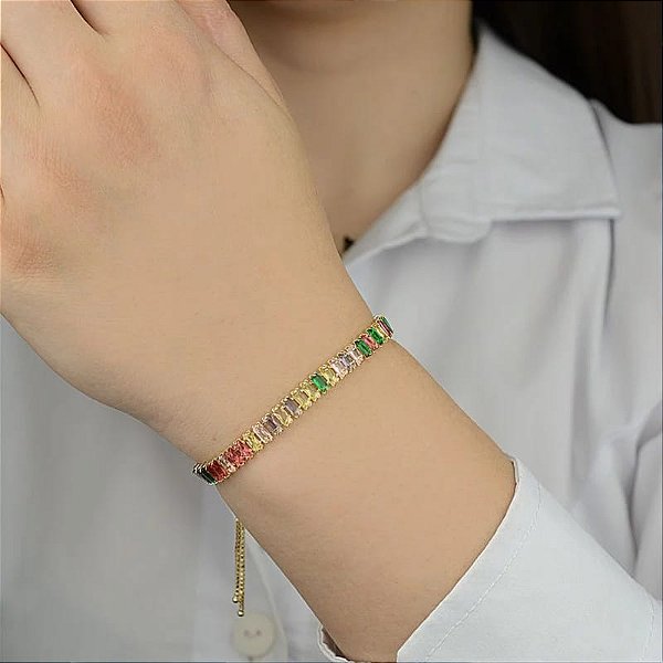 Pulseira Regulável Baguetes Rainbow