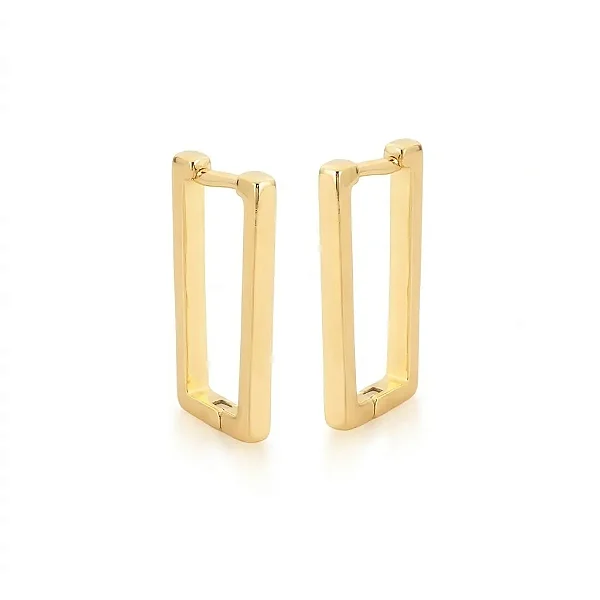 Argola Lisa Retangular G