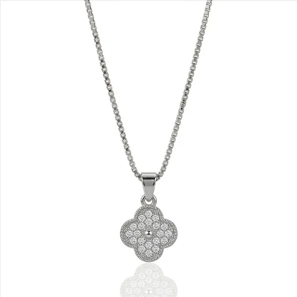 Colar Trevo Cravejado