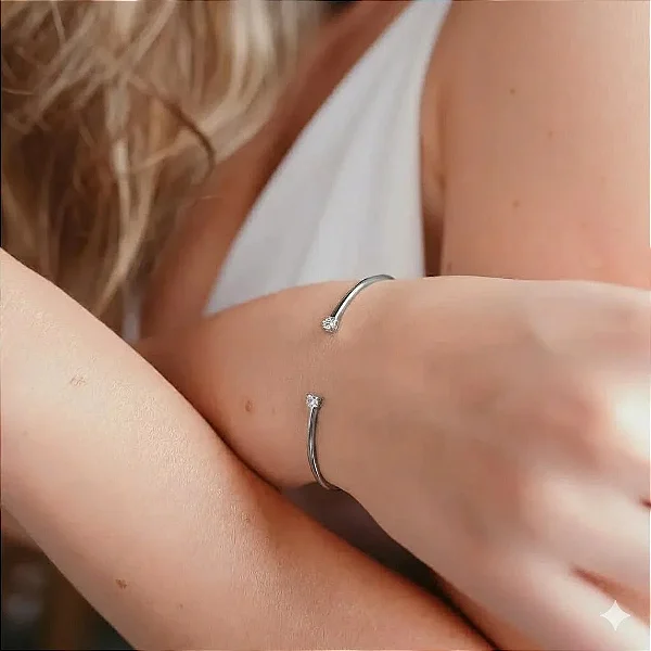 Bracelete Aberto Zircônias