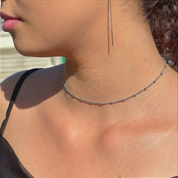 Choker Veneziano Bolinhas