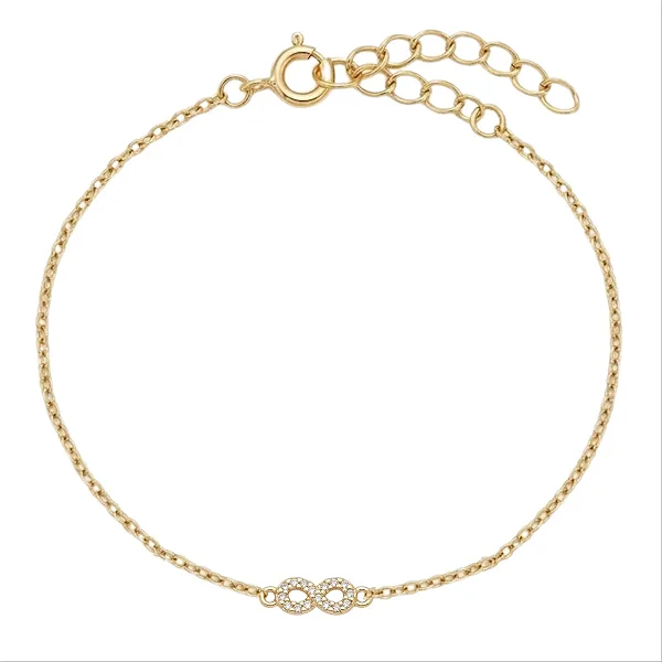 Pulseira Correntinha Infinito Cravejado