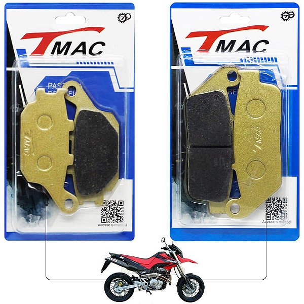 Jogo Pastilha Freio Dianteiro+Traseiro Fmx 650/ Vt 1100-1300C T-mac