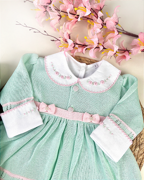 Saída Maternidade Carla Verde-Rosa