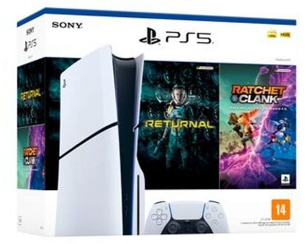 PLAYSTATION 5 SLIM BUNDLE NOVO LACRADO NACIONAL 1 ANO DE GARANTIA