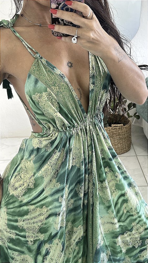 Vestido verde gold