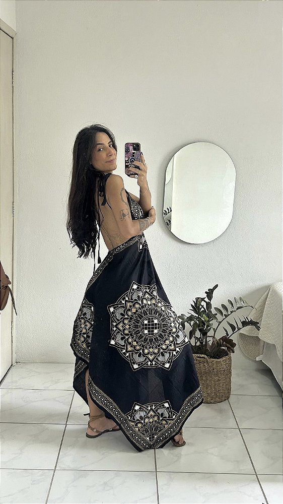 Vestido mandala (preto )