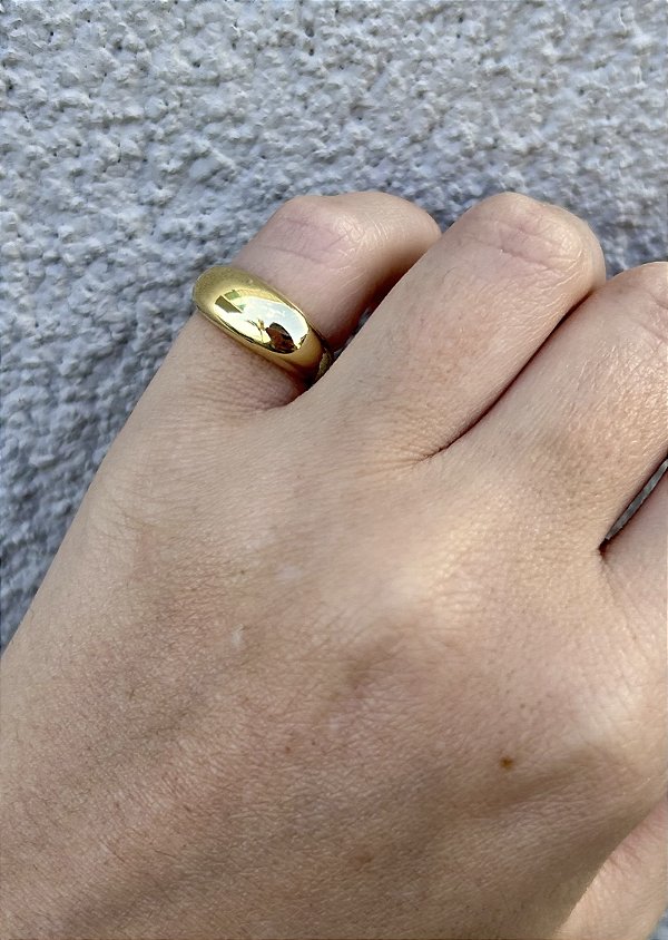 Anel ajustável dedinho banhado a ouro 18k