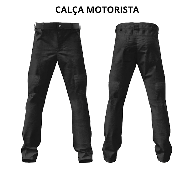 CALÇA MASCULINA MOTORISTA COR - PRETA