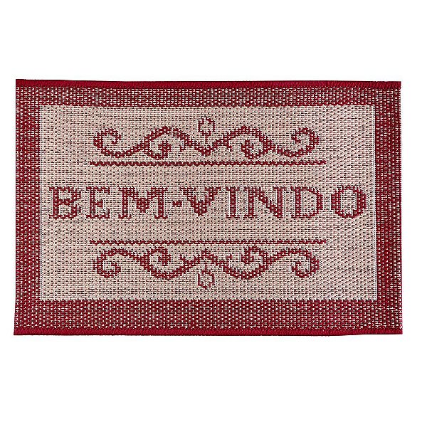 Capacho Eco Nature Bem Vindo-5 10 Vermelho 0,40x0,60M