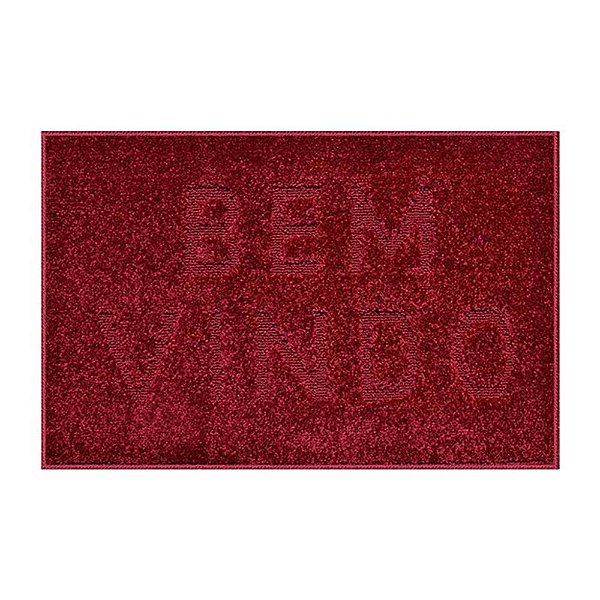 Capacho Realce Bem Vindo 10 Vermelho 0,50X0,80M - J Serrano