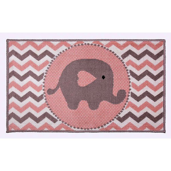 Tapete Infantil Funny Elefante 35 Taupe 0,57X1,00M