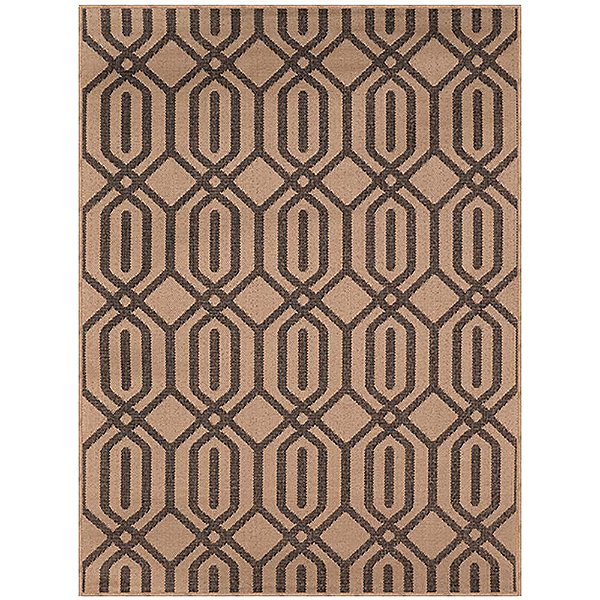 Tapete Sisal Eco Nature Trancado 77 Bege-Chumbo 0,50x0,80M