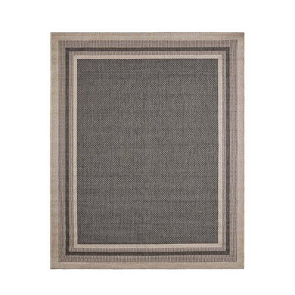 Tapete Sisal Eco Nature Moldura 77 Bege-Chumbo 2,00x2,50M