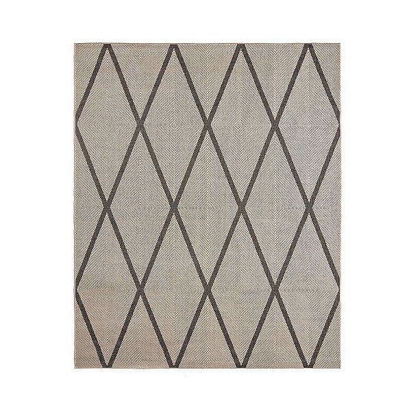 Tapete Sisal Eco Nature Geo 77 Bege-Chumbo 2,00x2,50M