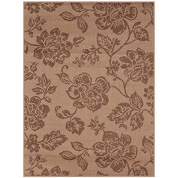 Tapete Sisal Eco Nature Flora 87 Bege-Marrom 0,50x0,80M