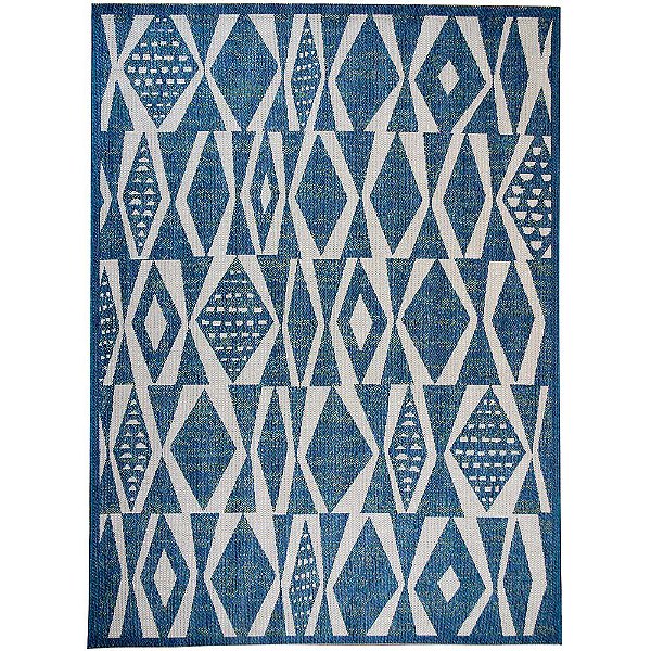 Tapete Sisal Aurora 02 Azul 0,66X1,20M - Edantex
