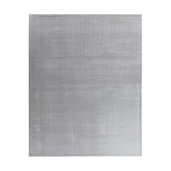 Tapete para Sala Sofisticato 03 Off White-Cinza 2,00X2,50M