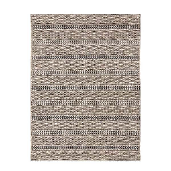 Tapete Sisal Eco-Nature Riscas 77 Bege-Chumbo 1,00X1,50M