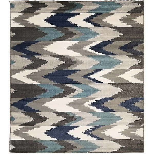 Tapete para sala Sena 03 Bege-Azul 2,50X3,00M - Edantex