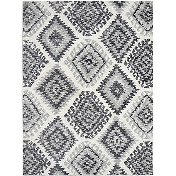 Tapete para Sala Santorini 5503 Cinza-Branco 2,50X3,00M