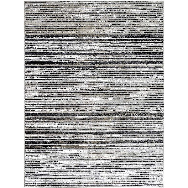 Tapete Sala Santorini 1802 Cinza-Bege-Branco 1,50X2,00M