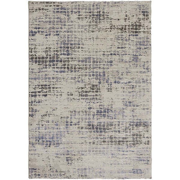 Tapete para Sala Rimma Square Azul e Bege 1,50X2,00M