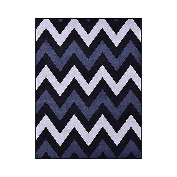 Tapete para Sala Renaissance Zig Zag 50 Preto 1,33X1,90M