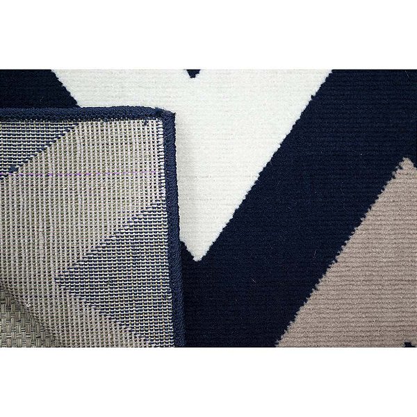 Tapete para Sala Renaissance Zig Zag 20 Azul 1,00X1,50M