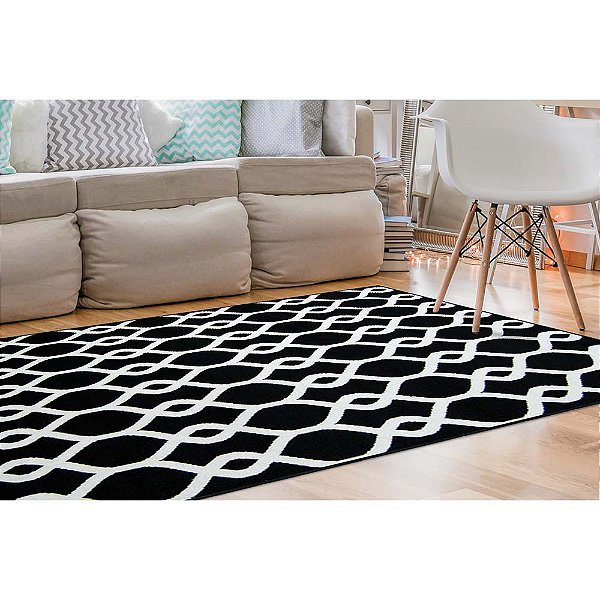 Tapete para Sala Renaissance Dublin 50 Preto 1,33X1,90M
