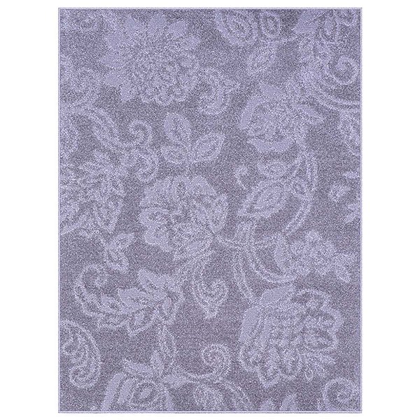 Tapete para Sala Realce Jardim 51 Cinza 1,00X1,50M