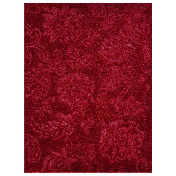 Tapete para Sala Realce Jardim 10 Vermelho 1,50X2,00M