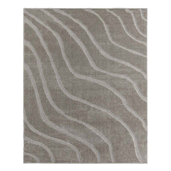Tapete para Sala Realce Falesia 51 Cinza 1,00X1,50M