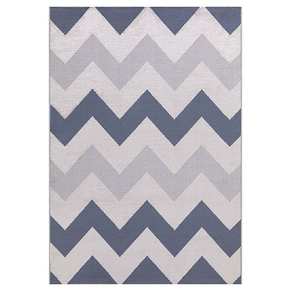 Tapete para Sala Nilo 05 Azul e Bege 1,00X1,40M - Edantex