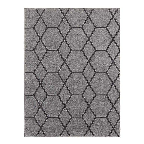 Tapete para Sala Funcional Hexagonal 52 Grafite 2,00X2,50M