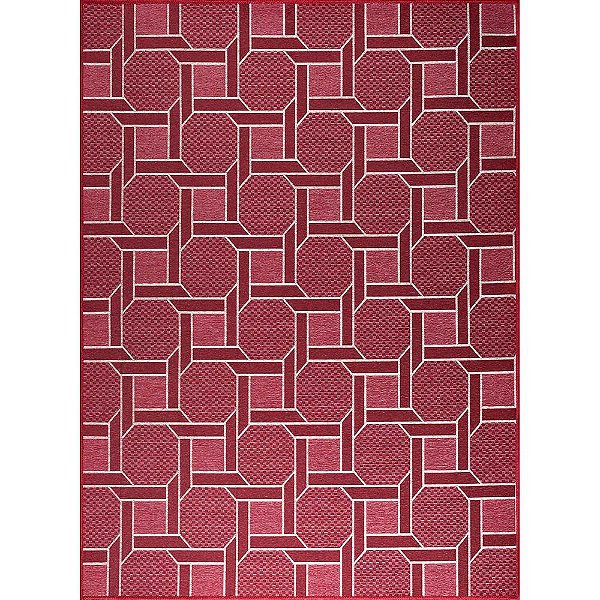 Tapete para Sala Funcional Corrente 10 Vermelho 1,50X2,00M