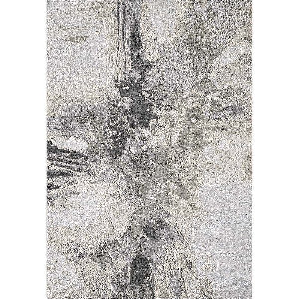 Tapete para Sala Dixon 01 Preto-Bege-Cinza 1,40X2,00M