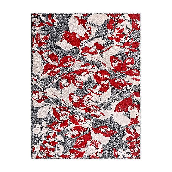 Tapete para Sala Classic Leaf 56 Chumbo 1,50X2,00M