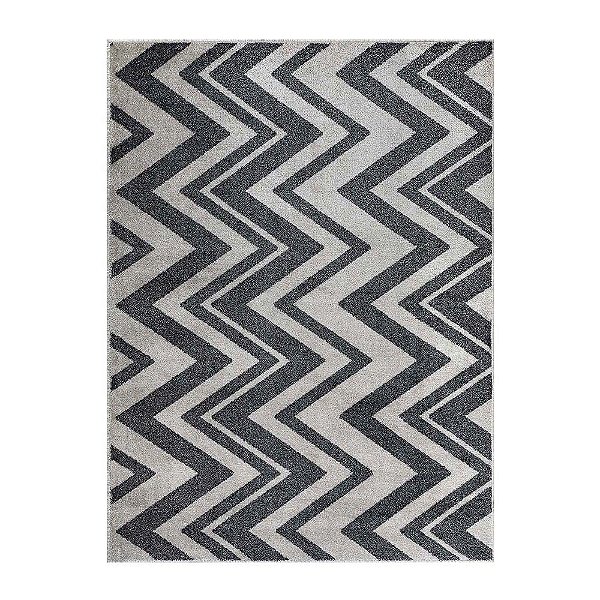 Tapete para Sala Classic Chevron 51 Cinza 1,50X2,00M