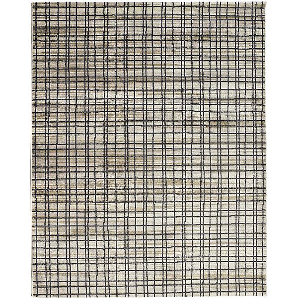 Tapete para Sala Classe A Xadrez Bege 2,00X2,50M
