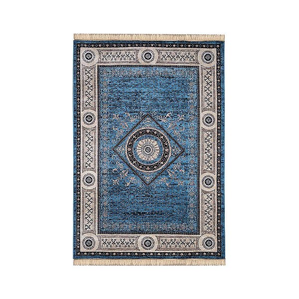 Tapete para Sala Belga Bruxelas 9 Azul 2,00X2,50M - Edantex