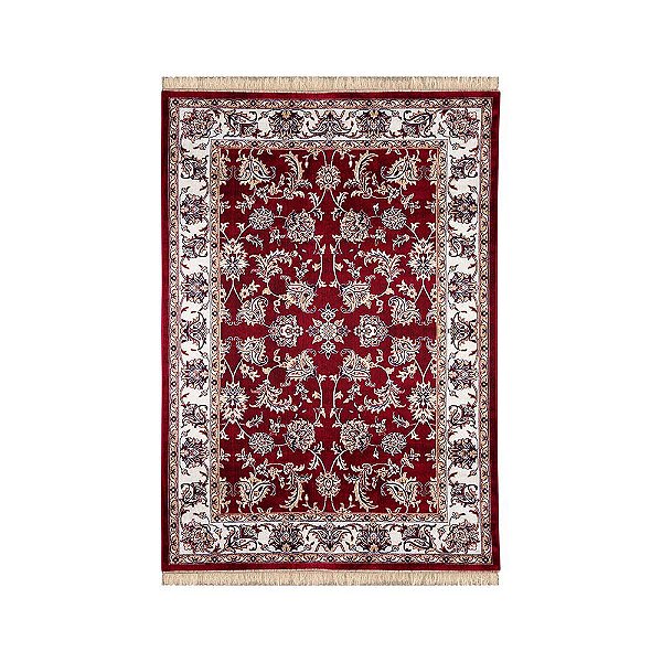 Tapete para Sala Belga Bruxelas 6 Vermelho 1,00X1,40M