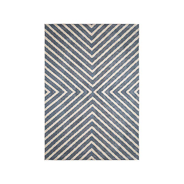 Tapete para Sala Belga Antuérpia 2 Azul-Bege 1,00X1,40M
