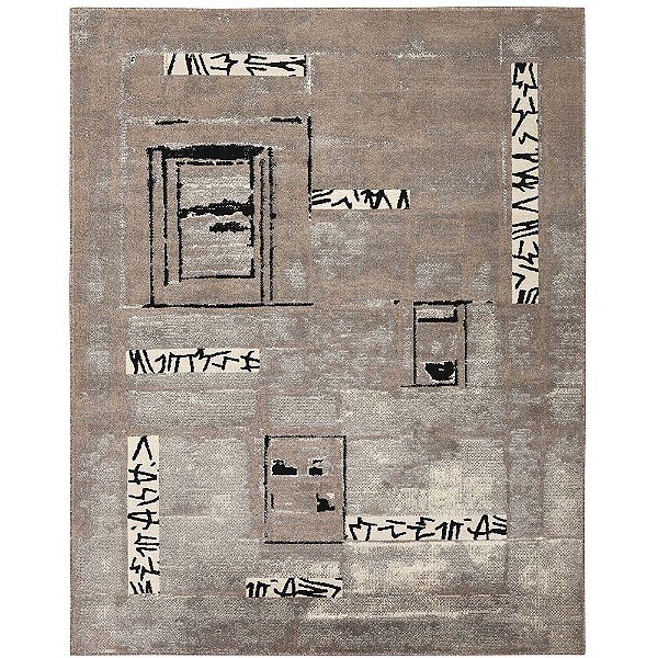 Tapete para Sala Ancestralidade Jmb Cinza 2,00X2,50M