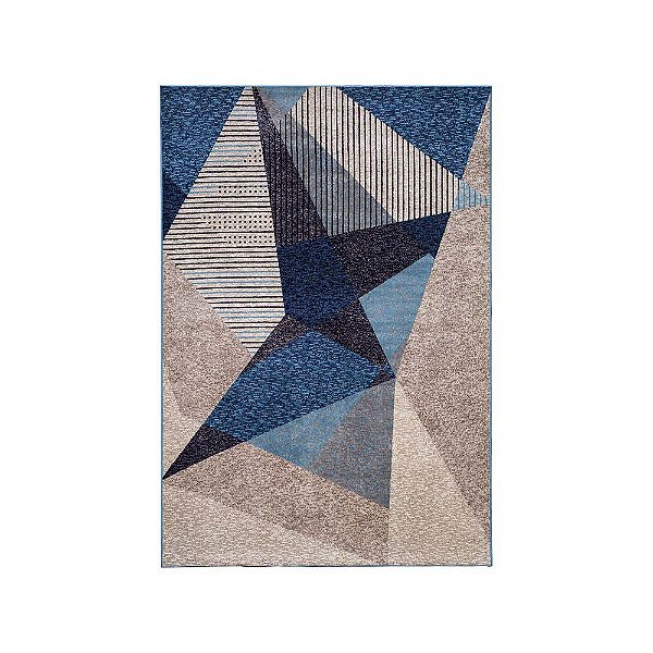 Tapete Belga Liege 4 Azul-Bege 0,40X0,60M - Edantex