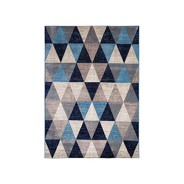 Tapete Belga Antuérpia 6 Azul-Bege 0,40X0,60M - Edantex