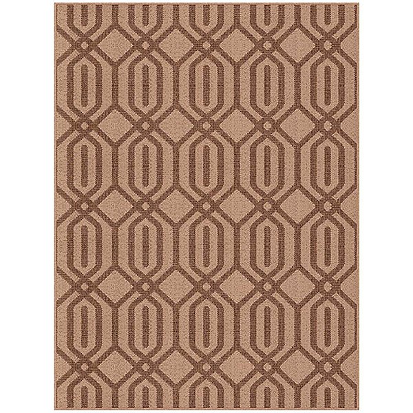 Passadeira Eco Nature Trancado 87 Bege-Marrom 0,57x1,80M